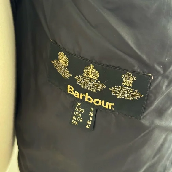 Barbour Cavalry Polarquilt Quilted Jacket Women's Black Size US 8 - Picture 10 of 11